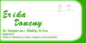 erika domeny business card